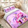 Kpop Demon Hunters Bettwäsche-Set, 1 Bettbezug & 2 Kissenbezüge Weich Bequem Schlafzimmer Heimtextil Dekor