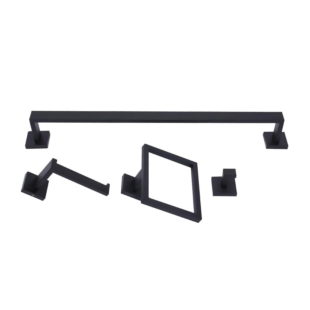 Stainless Steel Ring Wall Mounted Square Towel Holder Hand Hanger Bath Rack for Kitchen Bathroom Toilet