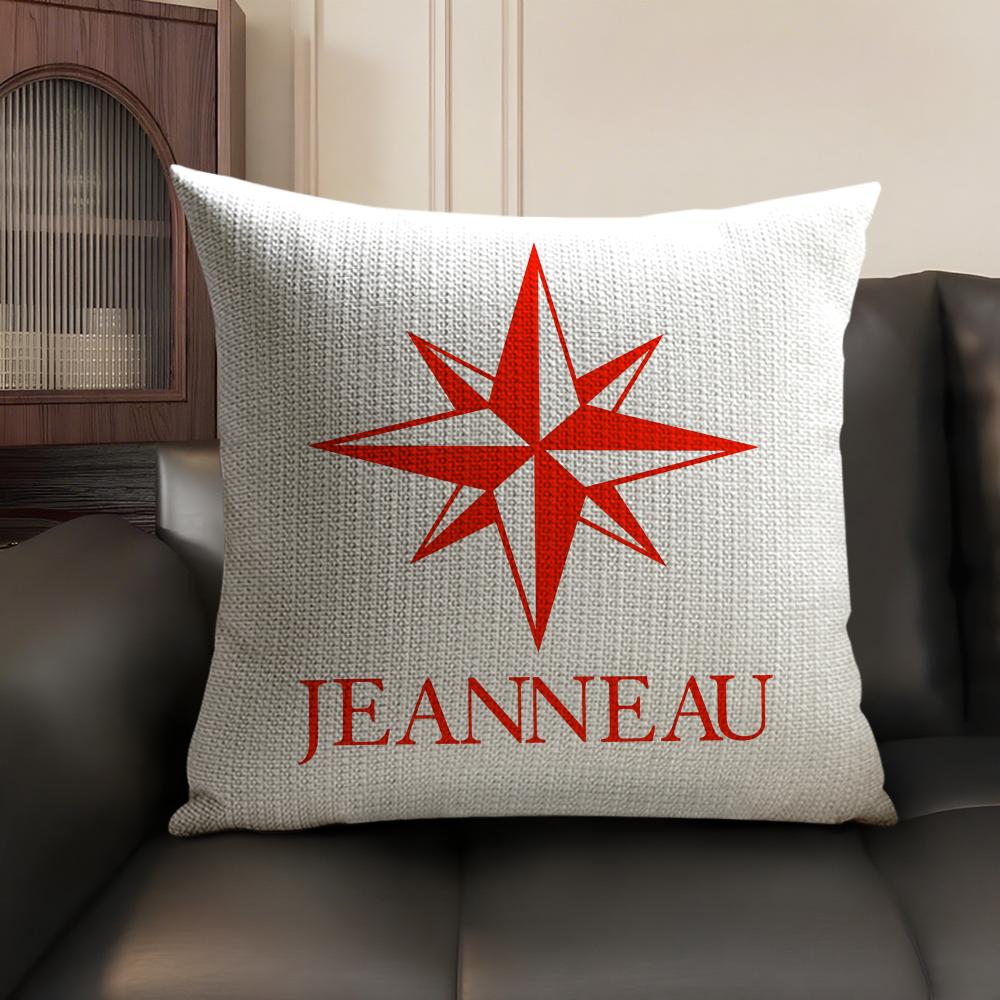 JJeanneau YYachtss Cushion Cover Natural Linen Organic Fabric DoubleSided Printing Sofa Home Decor Breathable Environmentally