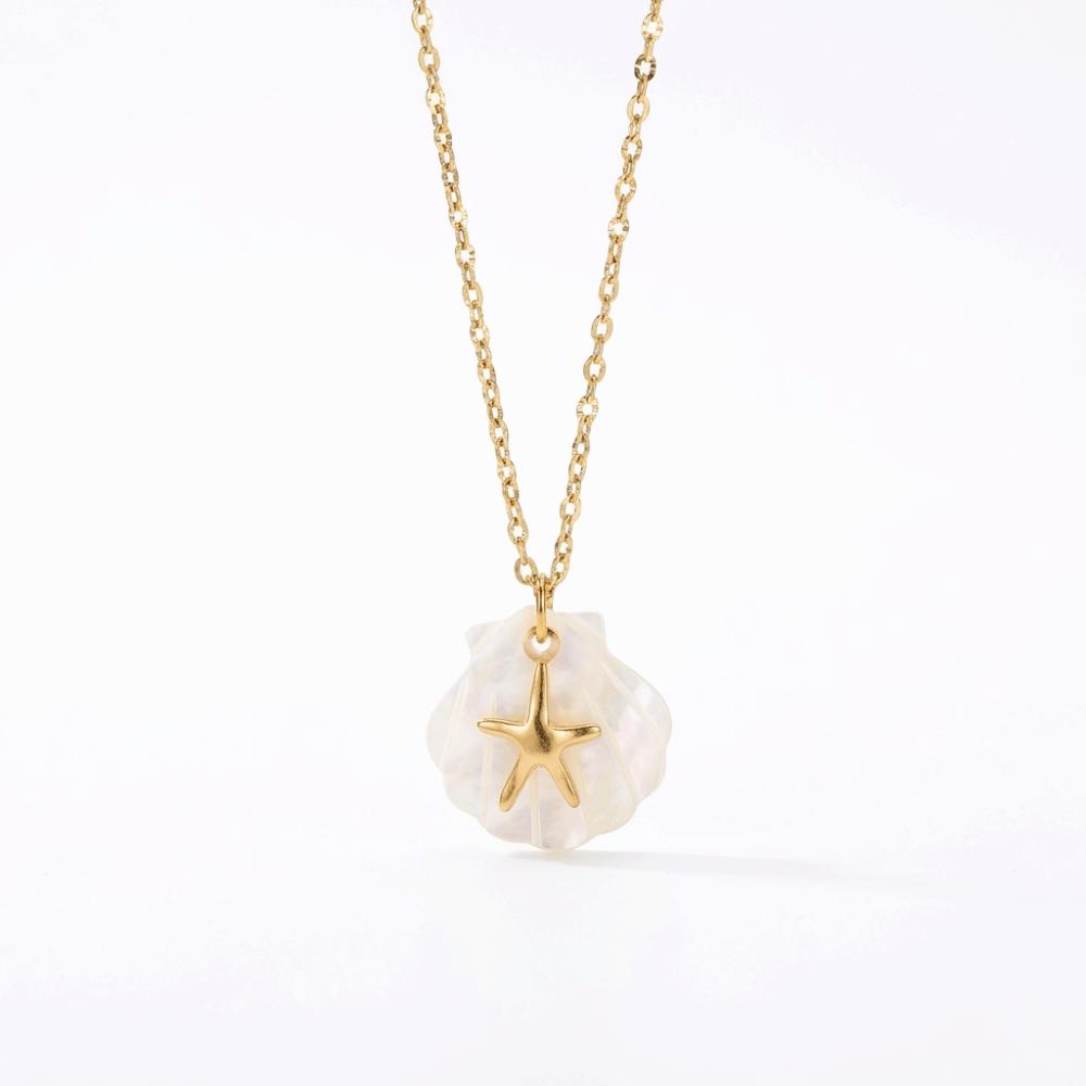 Fashion Shell Necklace Boho Style Sea Turtle Beach Choker Starfish Pendant Necklace Vacation