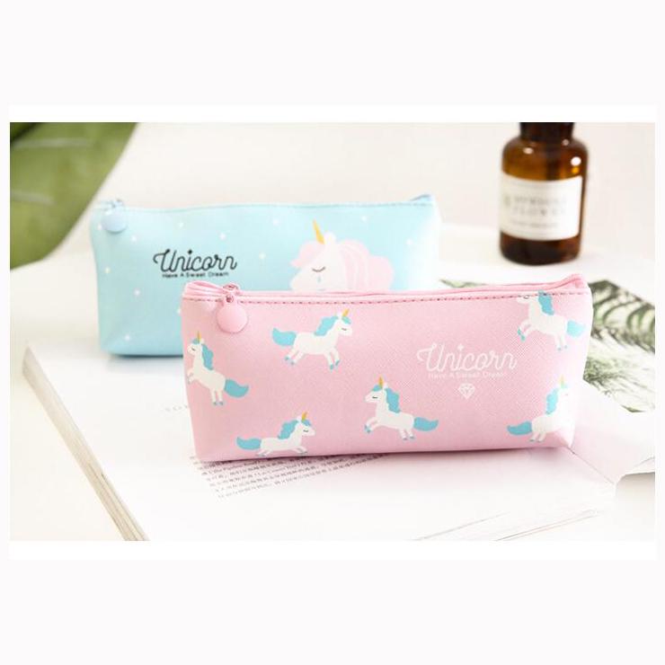 Pattern Pencil Pen Case Student Zipper Pouch Bag 1 pc