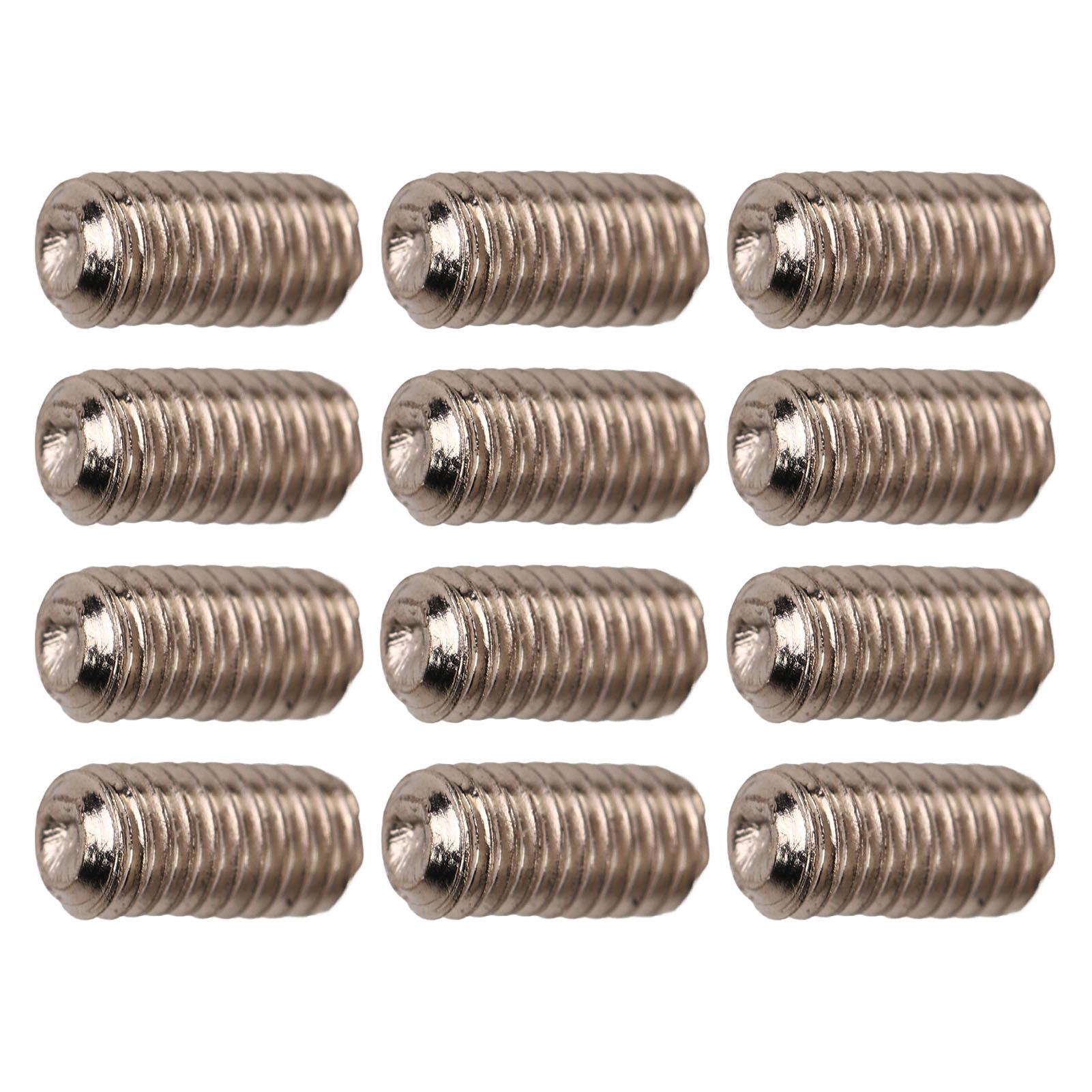 

Набір з 12 гвинтів для гітарного бриджу Практичний Міцний Стійкий до іржі Легкий Без задирок Металеві гвинти для бриджу електрогітари срібний