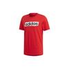 adidas T Shirts Men's Red Crew Neck Moderate Straight Fit DV3053