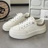 Little White Shoes Women's Summer Versatile Free Lace-up One-pedal Flat-bottomed Casual Sports Board Shoes Trend Versatile