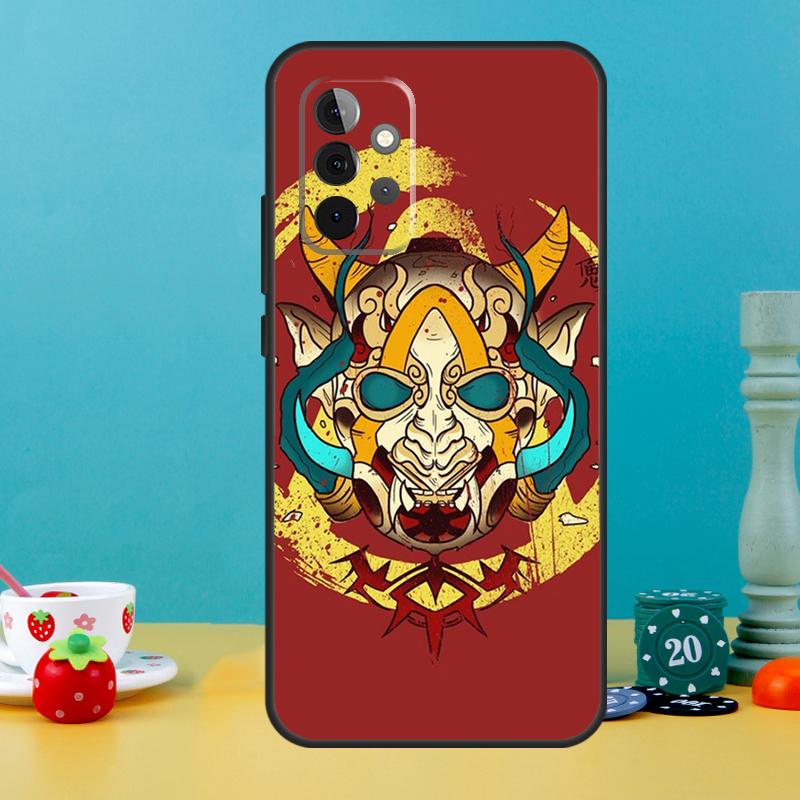 Étui Masque Hannya Oni Japonais Pour Samsung Galaxy A15 A16 A05 A26 A36 A56 A52 A53 A33 A13 A34 A54 A14 A35 A55 A22 A32