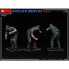 Miniart 1/35 Scale Civilian Drivers, 1930s-1940s, Set of 4 Plastic Model Kits, MA38050