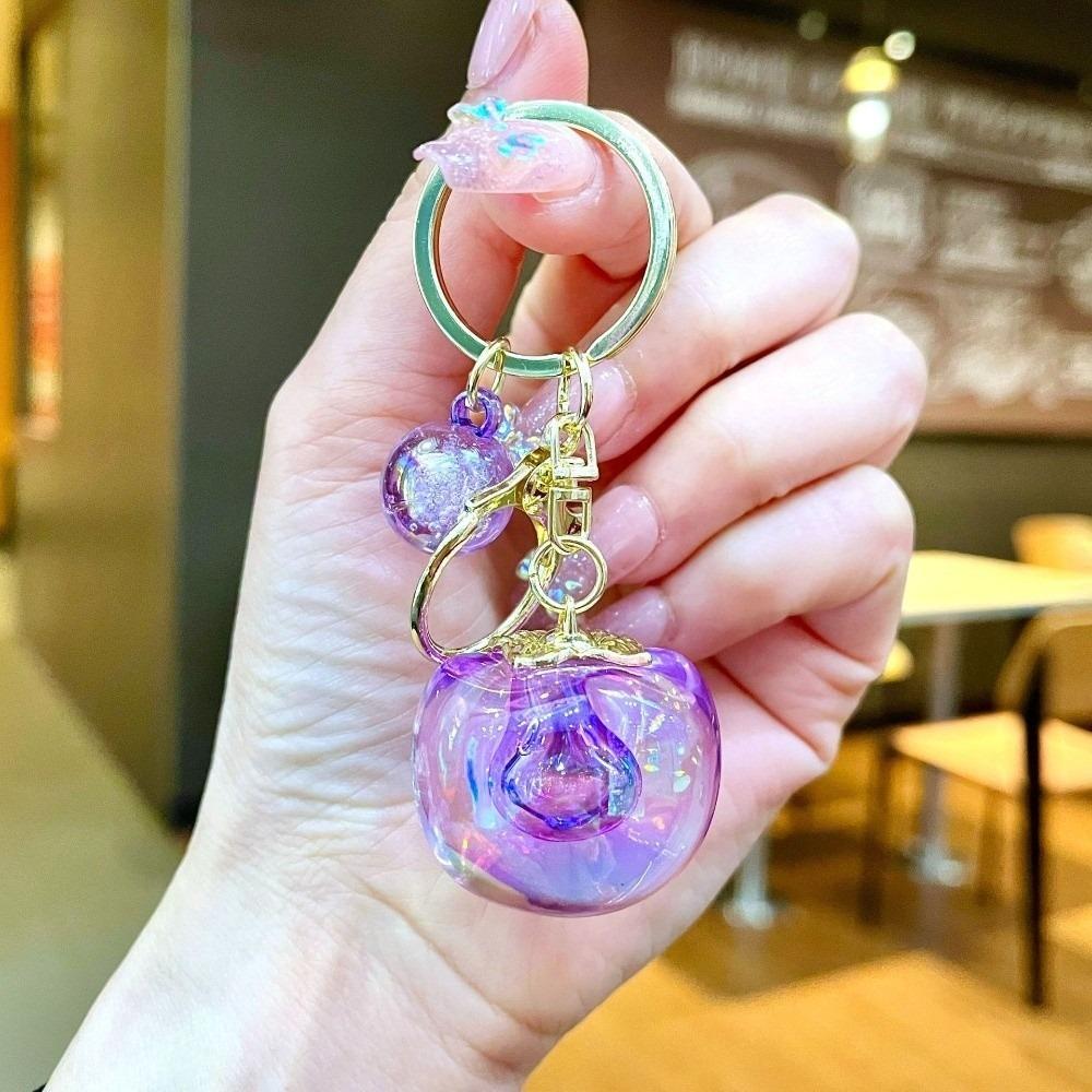 Fruit Persimmon Keychain Acrylic Bag Hanging Exquisite Persimmon Pendant Gift фиолетовый