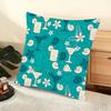 Cocktail Pattern Cushion Cover Soft Short Plush Pillow Cover Smooth Cozy Texture Aesthetic Cushion Case Home Decor