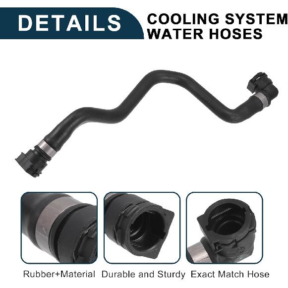 Durite de radiateur pour BMW X5 Haute étanchéité N°11537500752 | Durite d'eau de réservoir moteur Noir 1 pièce