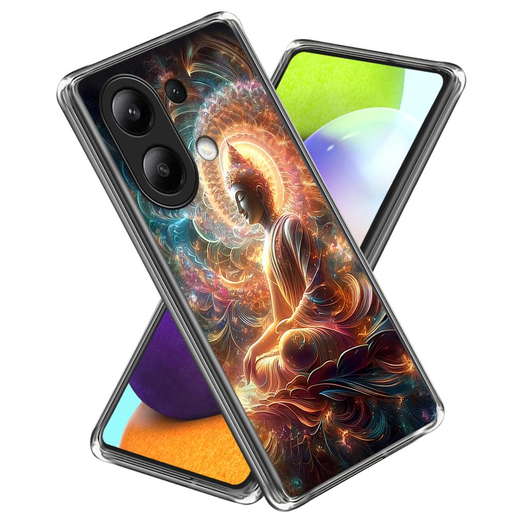 For Xiaomi Redmi Note 13 4G Case Shock-Absorbent TPU Pattern Printed Phone Cover