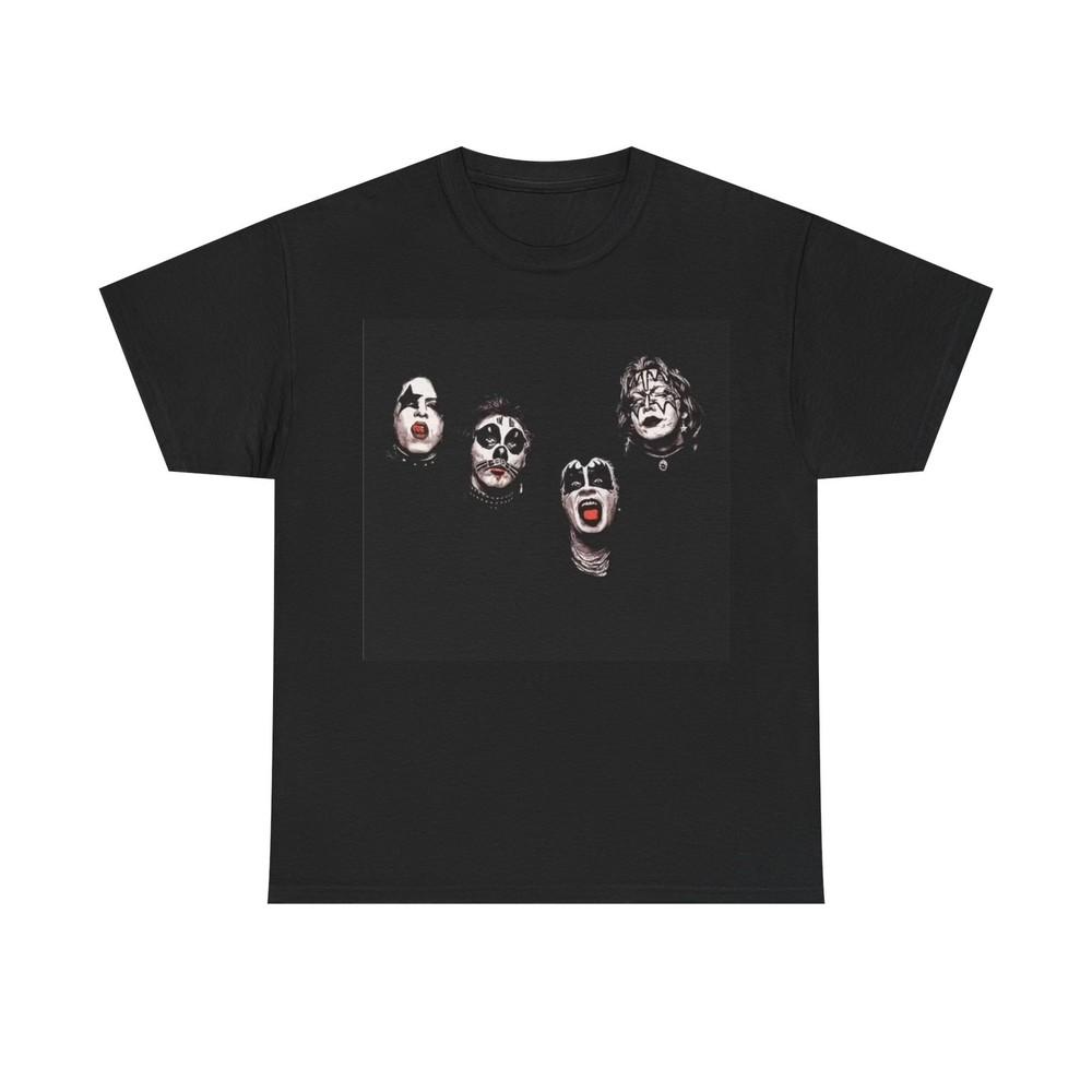 

Kiss Tshirt Vintage Heads Rock Concert retro merch Unisex Heavy Cotton Tee Unisex T-Shirt XL