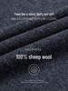 Hengyuanxiang Men's 100% Pure Wool Pullover, Round Neck, Thickened Winter Sweater for Middle-Aged Dads.