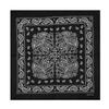 Kakatrend Bandana Black Paisley Adult 100% Cotton Stylish Handkerchief Cotton Men's Unisex Large 55cm X 55cm Black