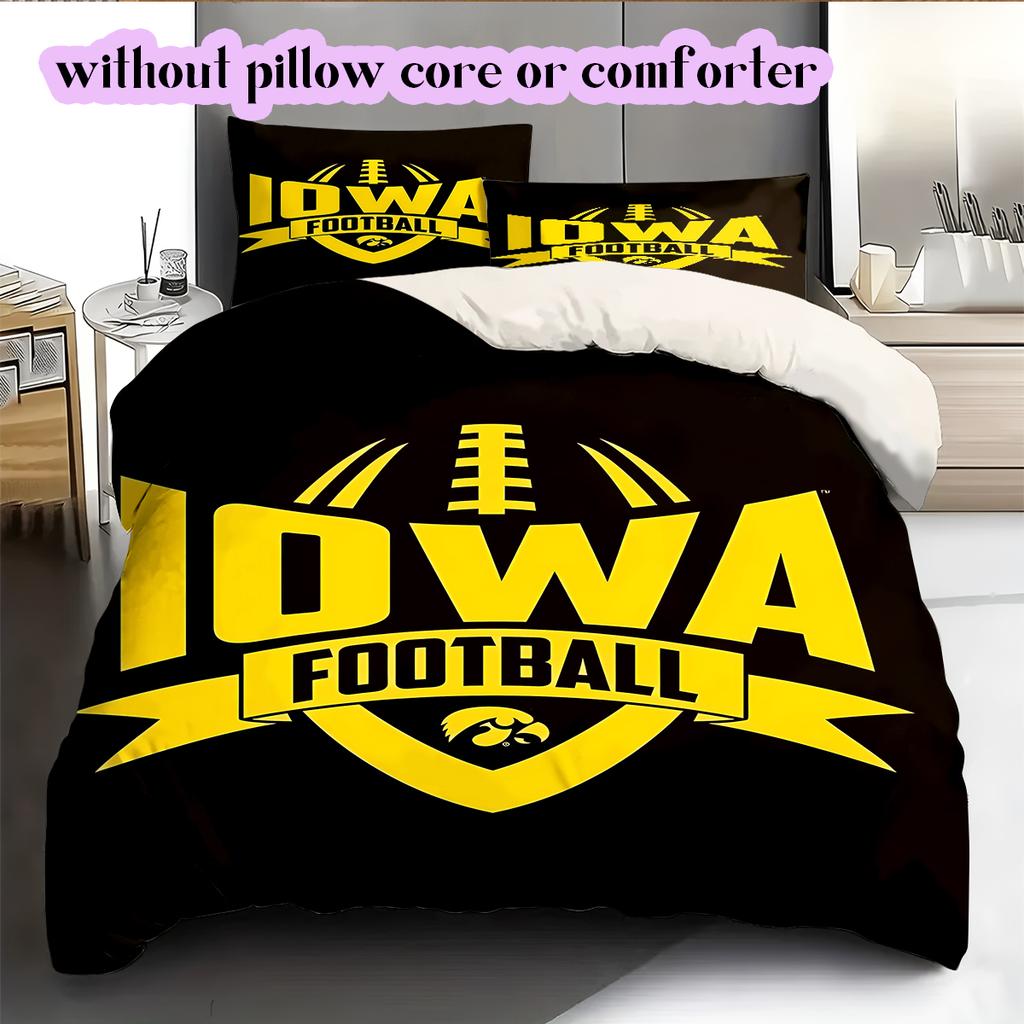 Rugby logoPattern Bedding Quilt Set Quilt Cover Pillowcase Home Decoration Birthday Gift (1 * duvet cover + 2 * pillowcase, without core)