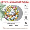2D Flat 1pc Easter Aluminum Decoration Plaque, Easter Bunny and Eggs Sign, Easter Front Door Decor, Spring Home Decor, Perfect Gift for Friends
