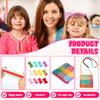 Colorful Elastic Loom Bands Set Rainbow Bracelet Making Kit DIY Rubber Band Woven Bracelets Craft Toys For Girls Birthday Gifts