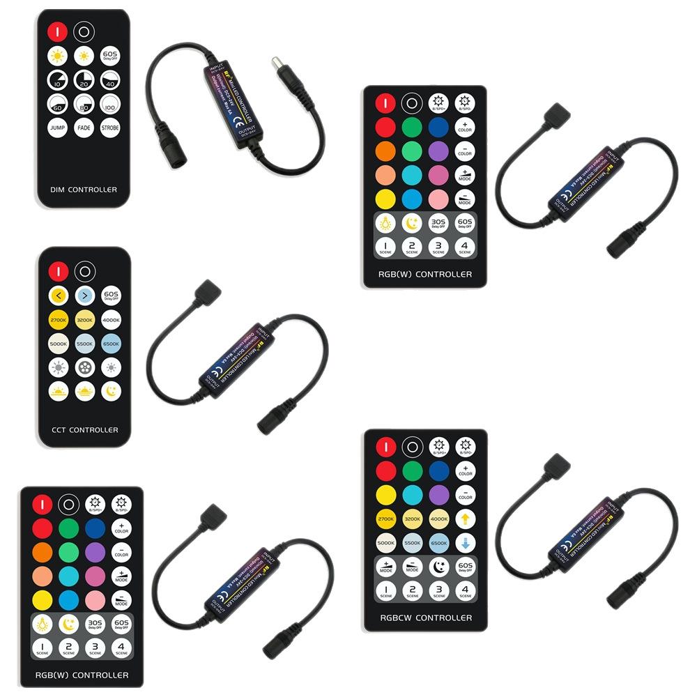 RF 14-Key Mini Monochromatic PWM Stepless Dimming Remote - FCC Certified