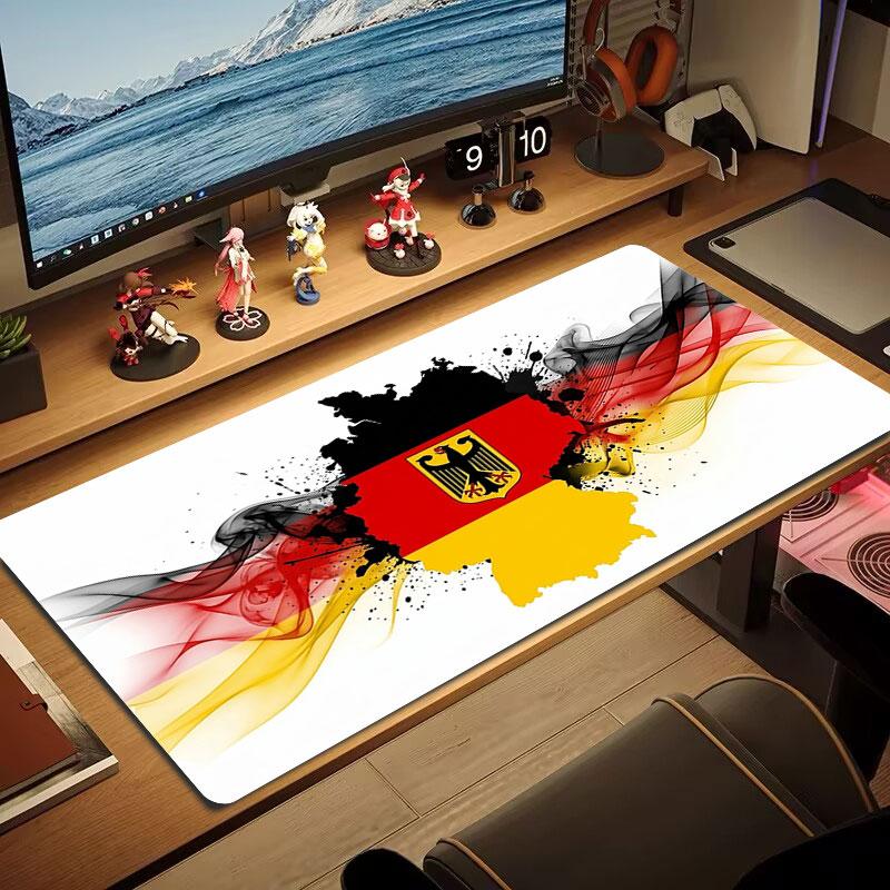 German Football Emblem Large Size Mouse Pad Large Gaming Table Cushion Nonslip Laptop Tablet Big Mousepad Xxl Mat Mini Pc Playmat With Lock Edge