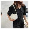 Minimalist Corduroy Crossbody Bag for Women, Single Strap Shoulder Tote, Zipper Closure Mini Square Handbag, Soft Casual Daily Purse