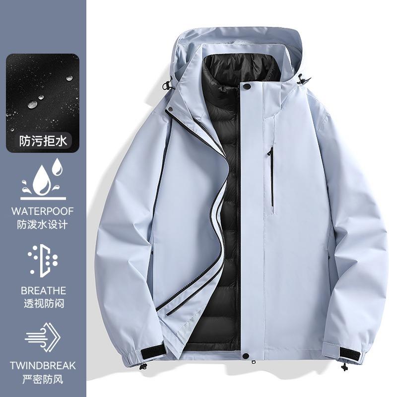 New outdoor jacket down liner three-in-one two-piece jacket casual fashion warm jacket