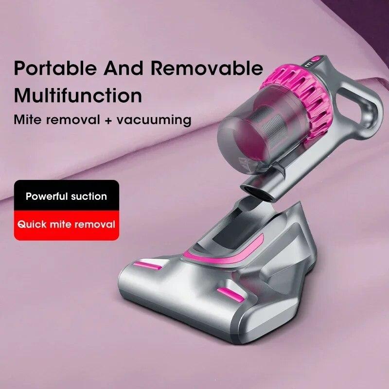 3 In 1 UV Mattress Vacuum Mite Remover Cordless Handheld Cleaner Powerful Suction for Cleaning Bed and Sofa
