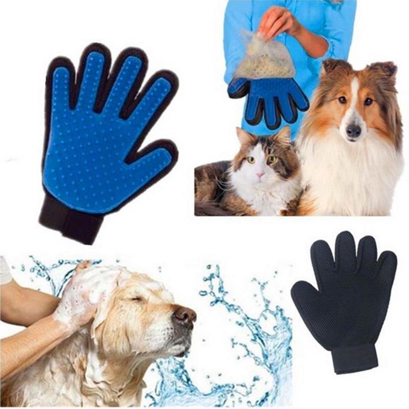 Kjæledyrrengjøringsbørste Hundmassasje Hårfjerning Pleie Vasketilbehør Silikon Pet Hanske