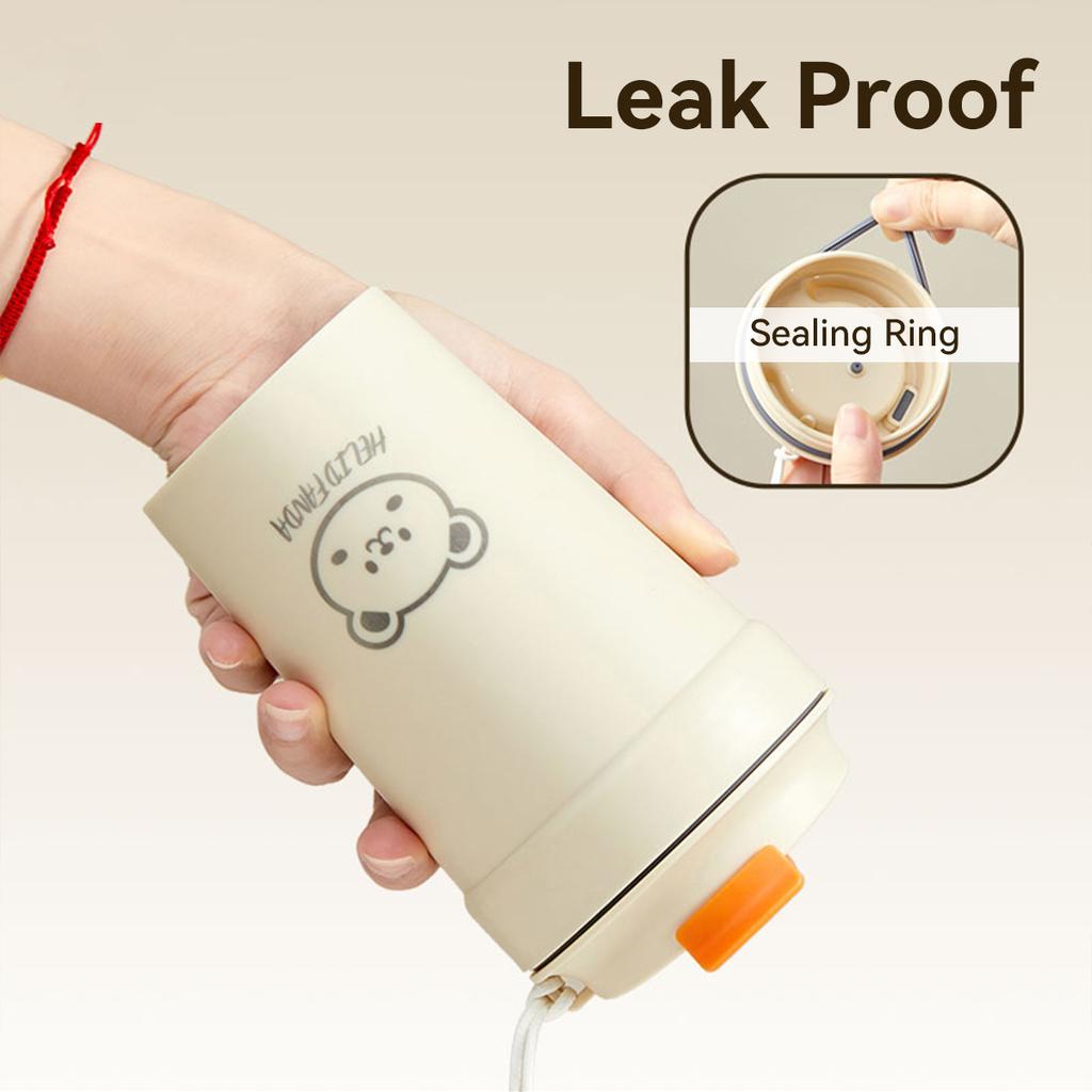 WORTHBUY Office Coffee Mug Plastic Coffee Cup Camping Portable Direct Drinking Cup With Rope Leak Proof Juice Tea Milk Water Mug
