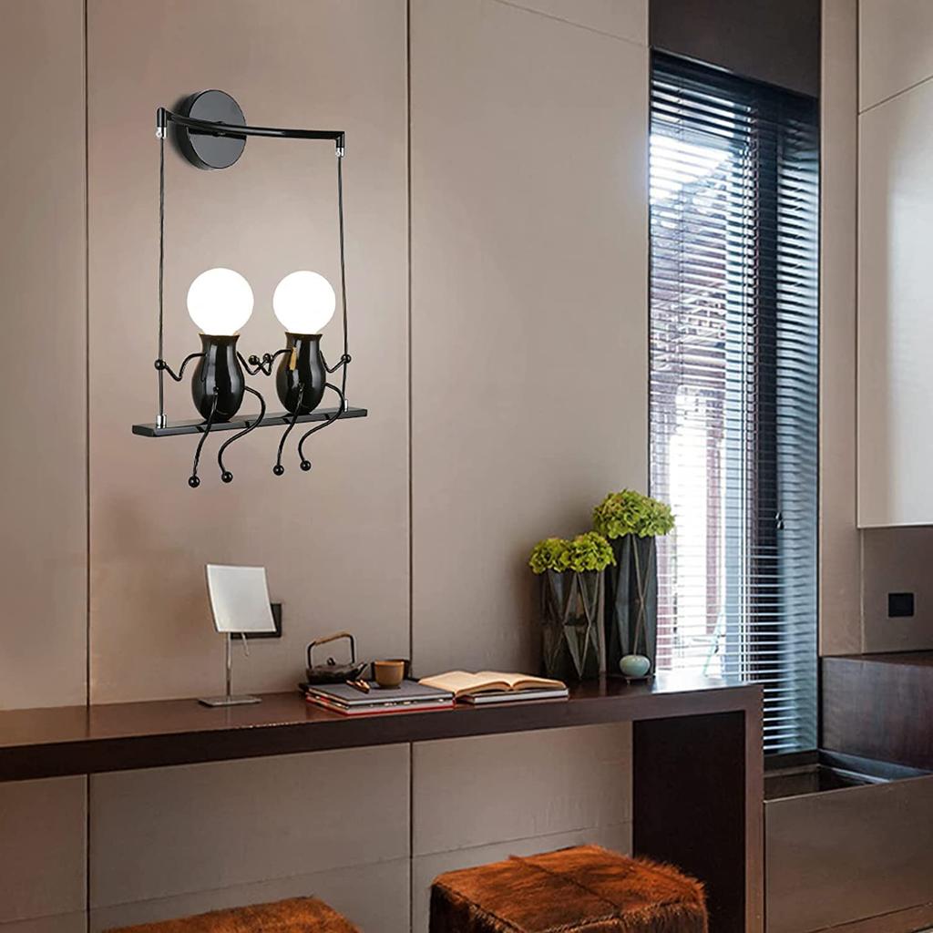 KAWELL Lighting Bracket Light, Doll Wall Light, Cute Indirect Lighting Fixture, Wall-Mounted Sconce, Cartoon Doll Gift Wall Lamp, LED Wall Light, E26