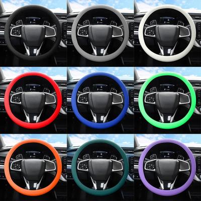 Capa de volante de carro universal de silicone para carro, capa protetora de silicone para alça, acessórios de interior de ajuste faça você mesmo