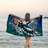 1pc Fashion Cool Eagle Logo1 Beach Towel with Custom Name, Beach/Swimming/Bath/Picnic/Camping Towel, Suitable for Seaside Beaches