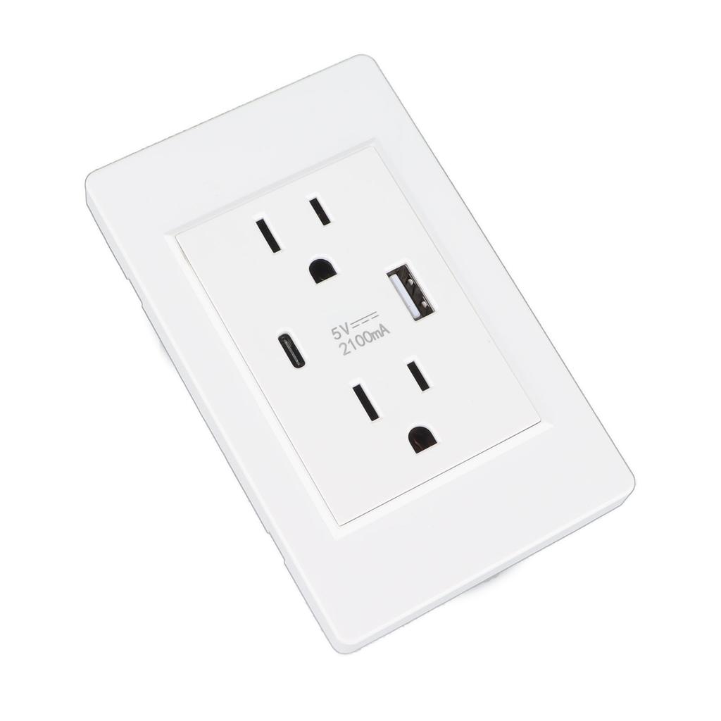 Socket USB Type C Wall Outlet Multi Functional High Safety Receptacle for Home