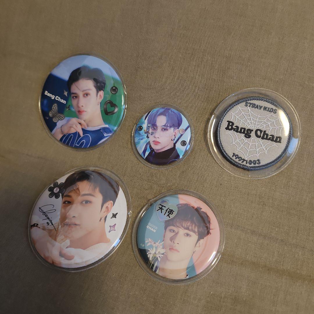 

[USED] Stray Kids Bang Chan Badge Set of 5