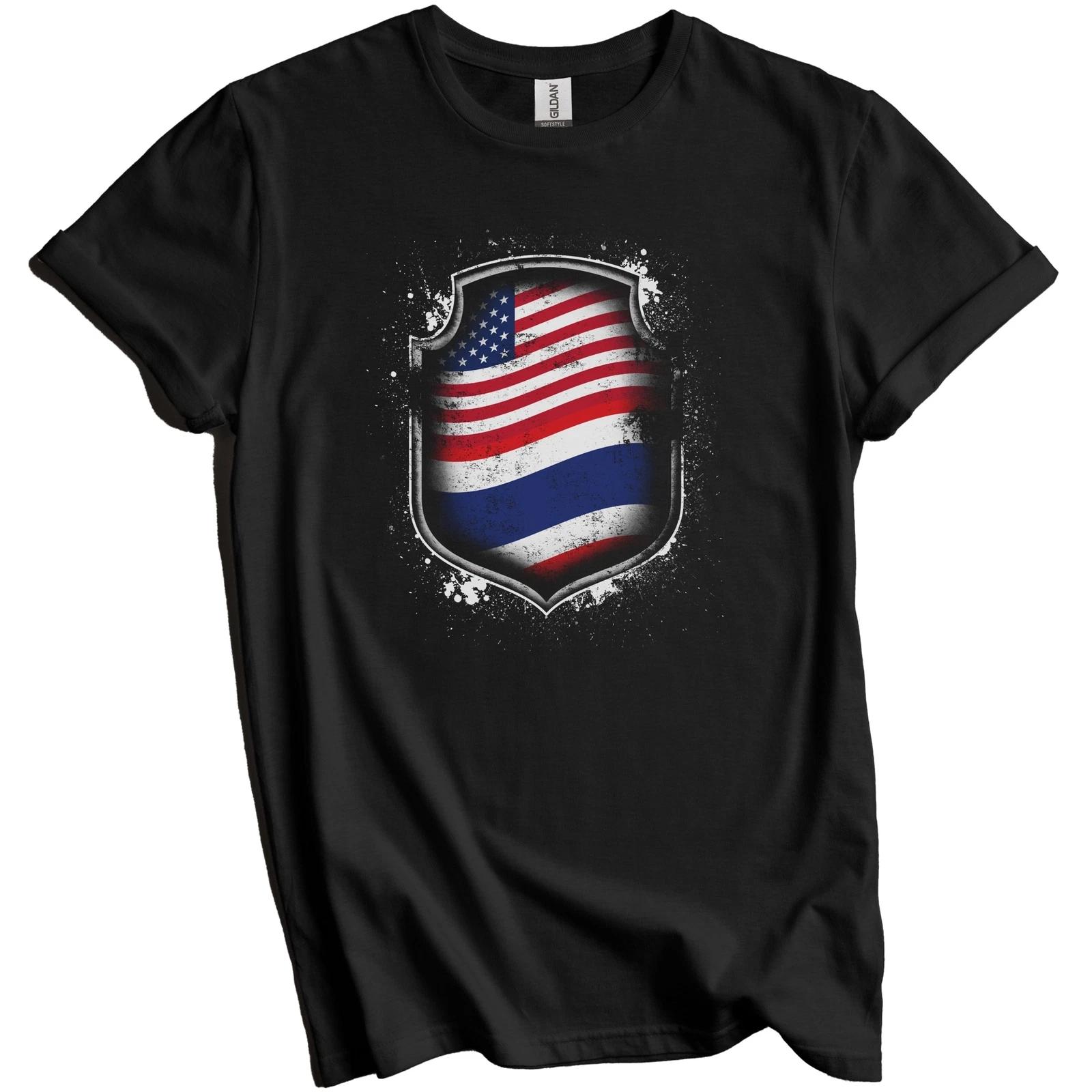 

Thai American Shirt Flags Of Thailand and America T-Shirt 3XL