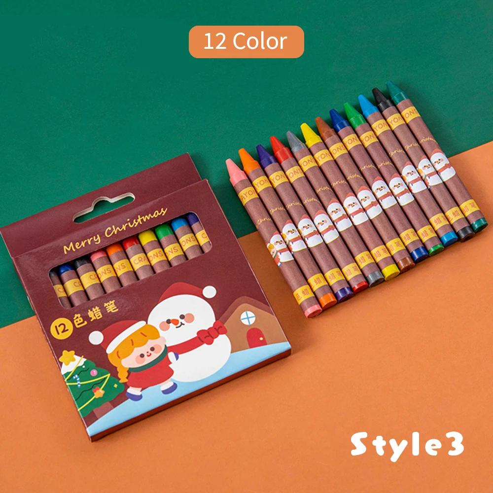 

8/12 цветных рождественских мелков для студентов, граффити, ручка для рисования, художественные принадлежности для рисования, подарки, канцелярские принадлежности 12 color