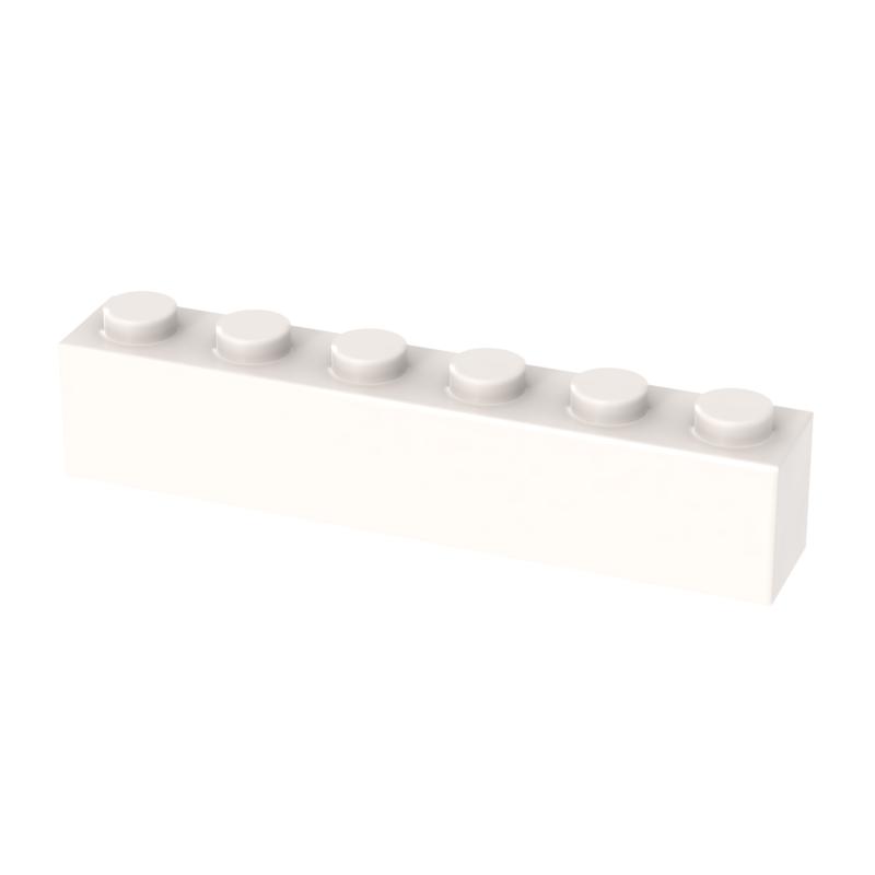 [FunBrick] 10/30/50PCS DIY Bulk Building Blocks 1x6 Dots 40pcs Thick bricks Educational Creative Part classic sets Com