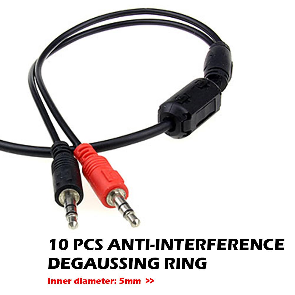 10pcs Ferrite CoreCord Ring Choke Bead RFI EMI Noise Suppressor Filter for Power Cord USB Antenna HDMI-compatible Audio Cable
