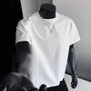 Herren Rundhals-T-Shirt Einfach Einfarbig Sommer-T-Shirt Atmungsaktiv Locker Geschnitten Stilvolles T-Shirt für Büro Dating Party Streetwear
