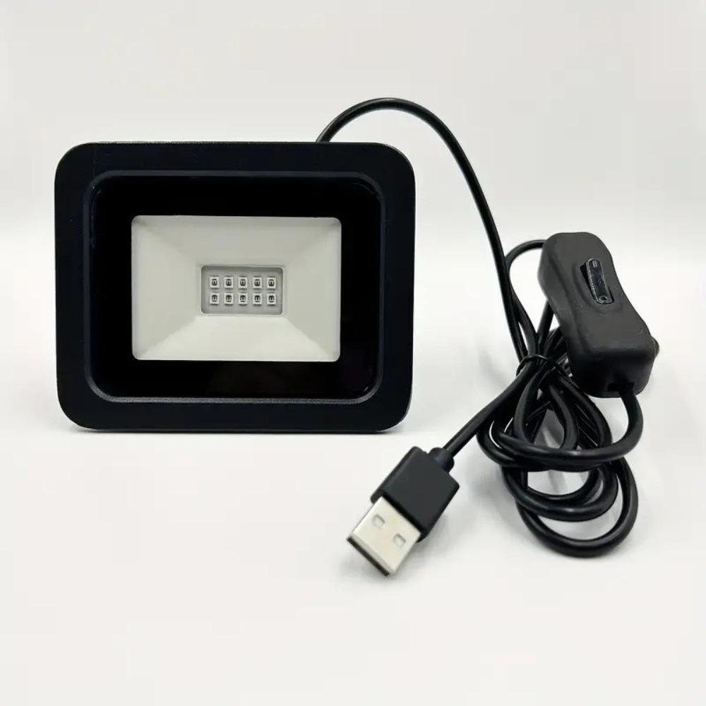 Anti Bacterial 5V USB UV LED Floodlight High Power 395nm UVA Floodlight Handheld 10W UV Fluorescent Light Atmosphere