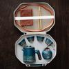 Wooden handle tea tea set, young people's complete set of teacups, portable outdoor camping, home office, business festivals