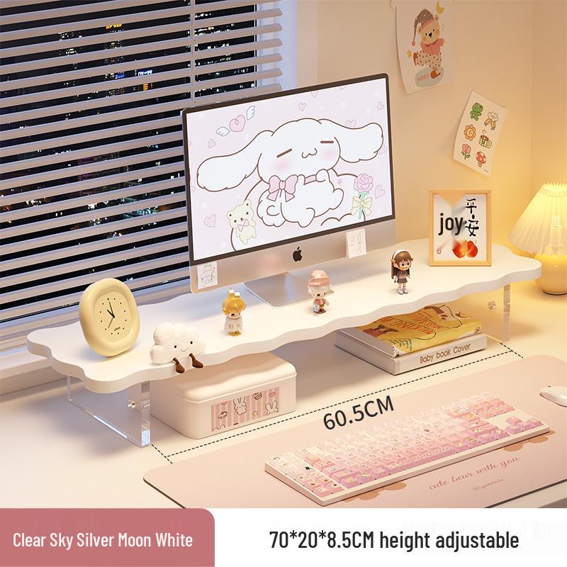 Monitor Riser and Keyboard Tray Combo Stand