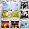 Simple Couple Character Scene Hug Pillow Cover Car Living Room Sofa Cushion Cover Luxury Home Decoration Pillow Cover
