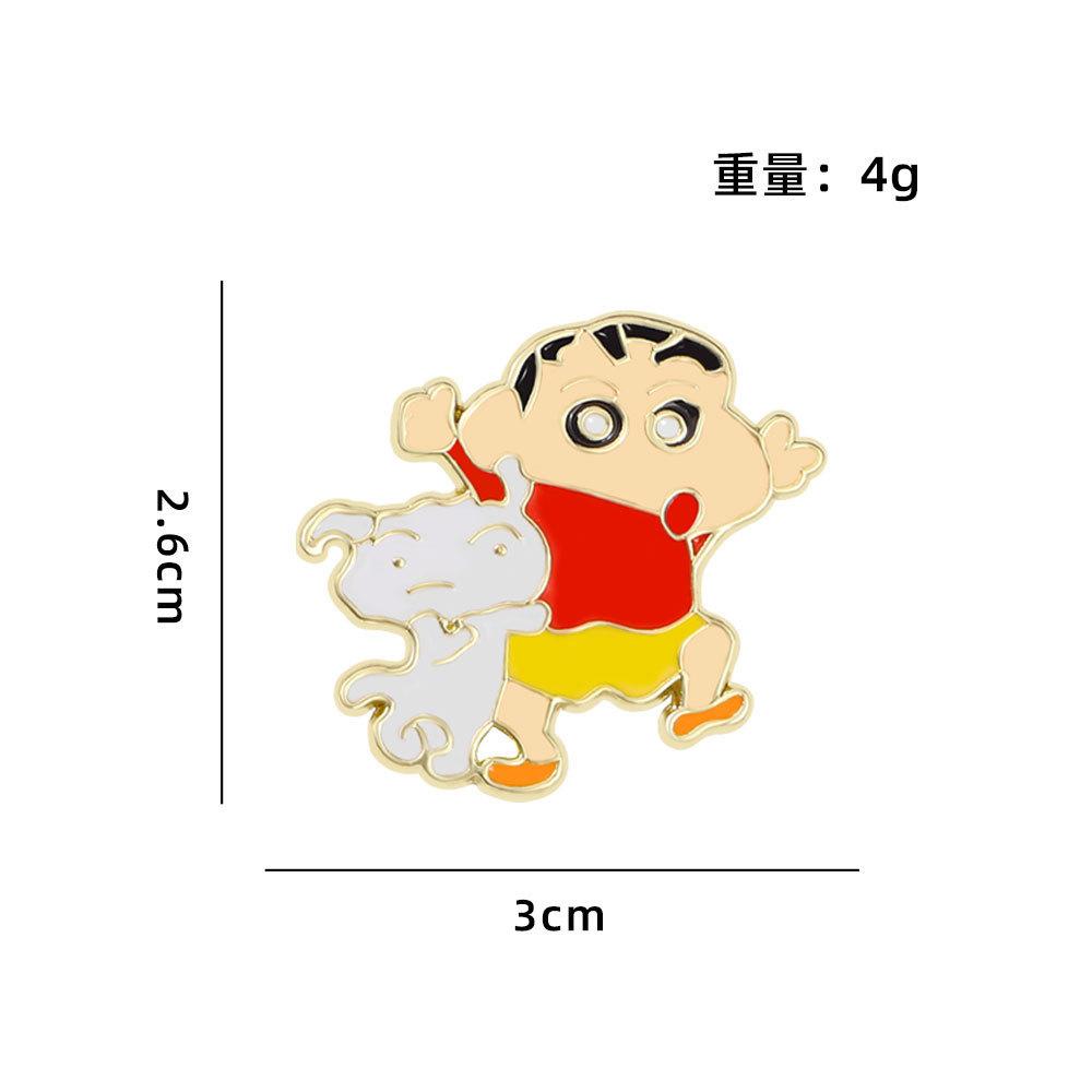 

Crayon Xiaoxin metal refrigerator sticker cute cartoon Xiaoxin pull Xiaobai magnet magnet sticker, Japanese cartoon brooch
