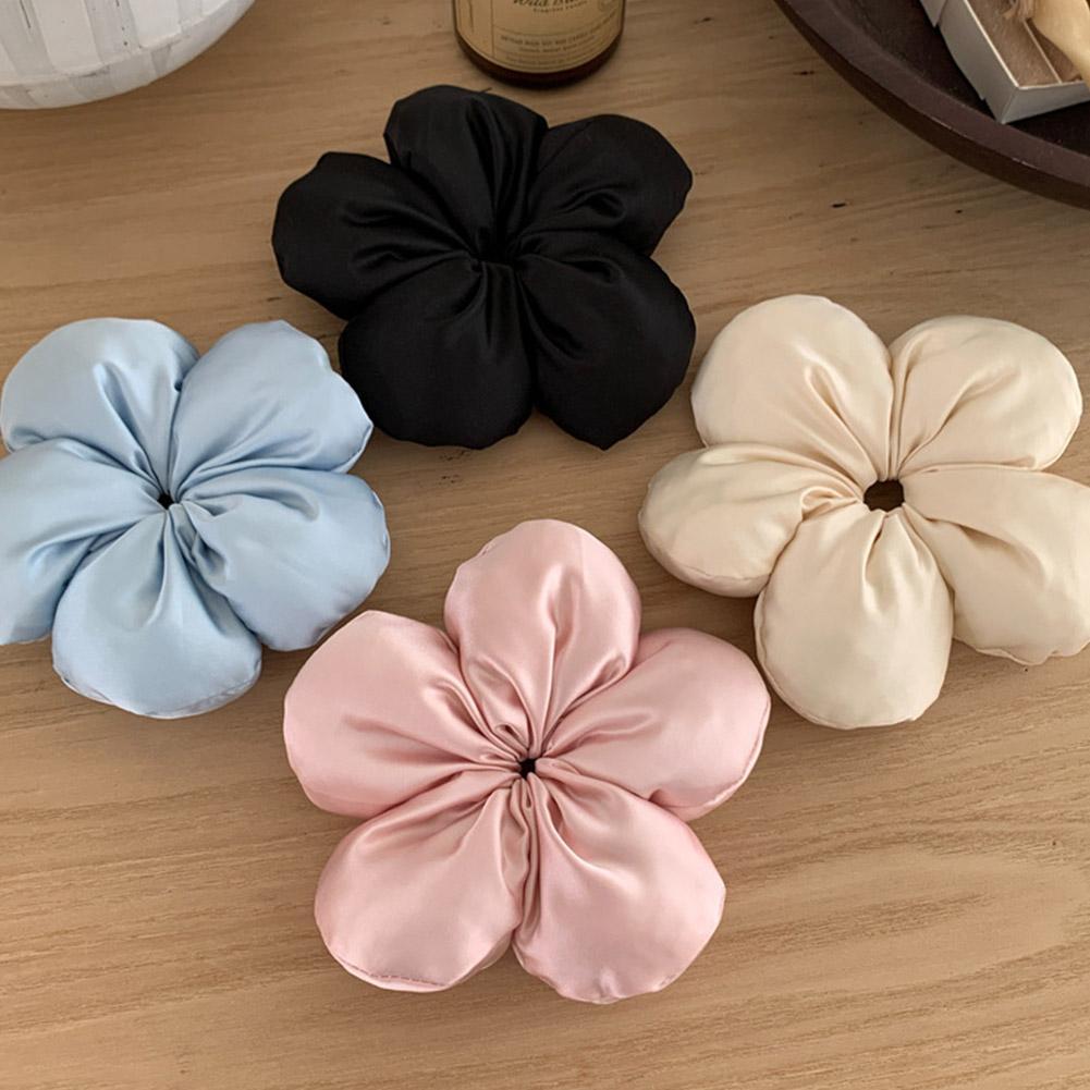 Handmade Flower Hair Tie Cotton Hair Bands Women Fashion Accessories Hair Scrunchies Ponytail H E8J6