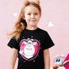 Summer Cartoon Booba Print T-Shirt for Kids Boys Girls Casual Round Neck Short Sleeve Design Perfect for Toddlers Everyday Wear Holidays