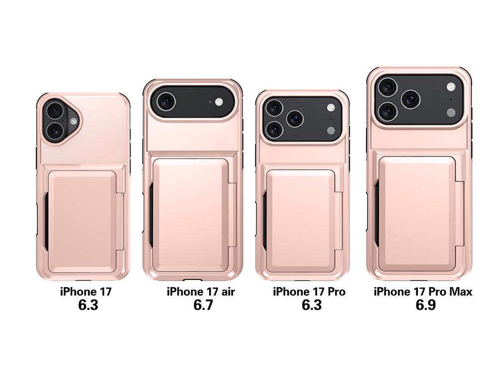 iPhone 17 Card Slot Flip Wallet Case, Drop-Proof Premium Protective Cover for iPhone 14/15/16 Plus