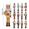 Christmas Nutcracker Soldier Wooden Pendant Xmas Tree Hanging Ornaments Navidad Decor Home  New Year Gifts