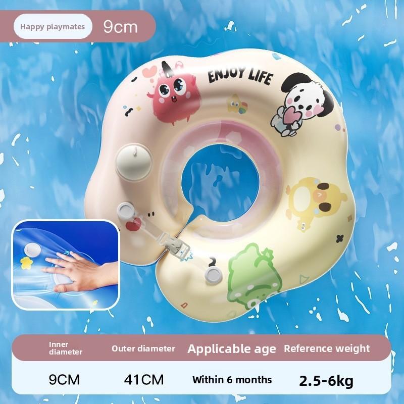 Baby Pool Float With Inflatable Neck Ring For Water Play And Swimming Safety