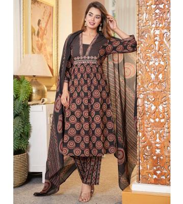 Indian Designer Cotton Kurta Pant Dupatta Set Women Bollywood Top Tunic Kurti Salwar Suit