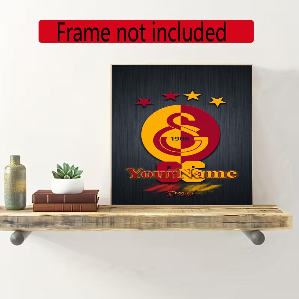 Galatasaray Customize Your Name Diamond Painting Round Diamond Rhinestones Mosaic Diamond Embroidery Wall Paintings Rhinestones Gift Frameless