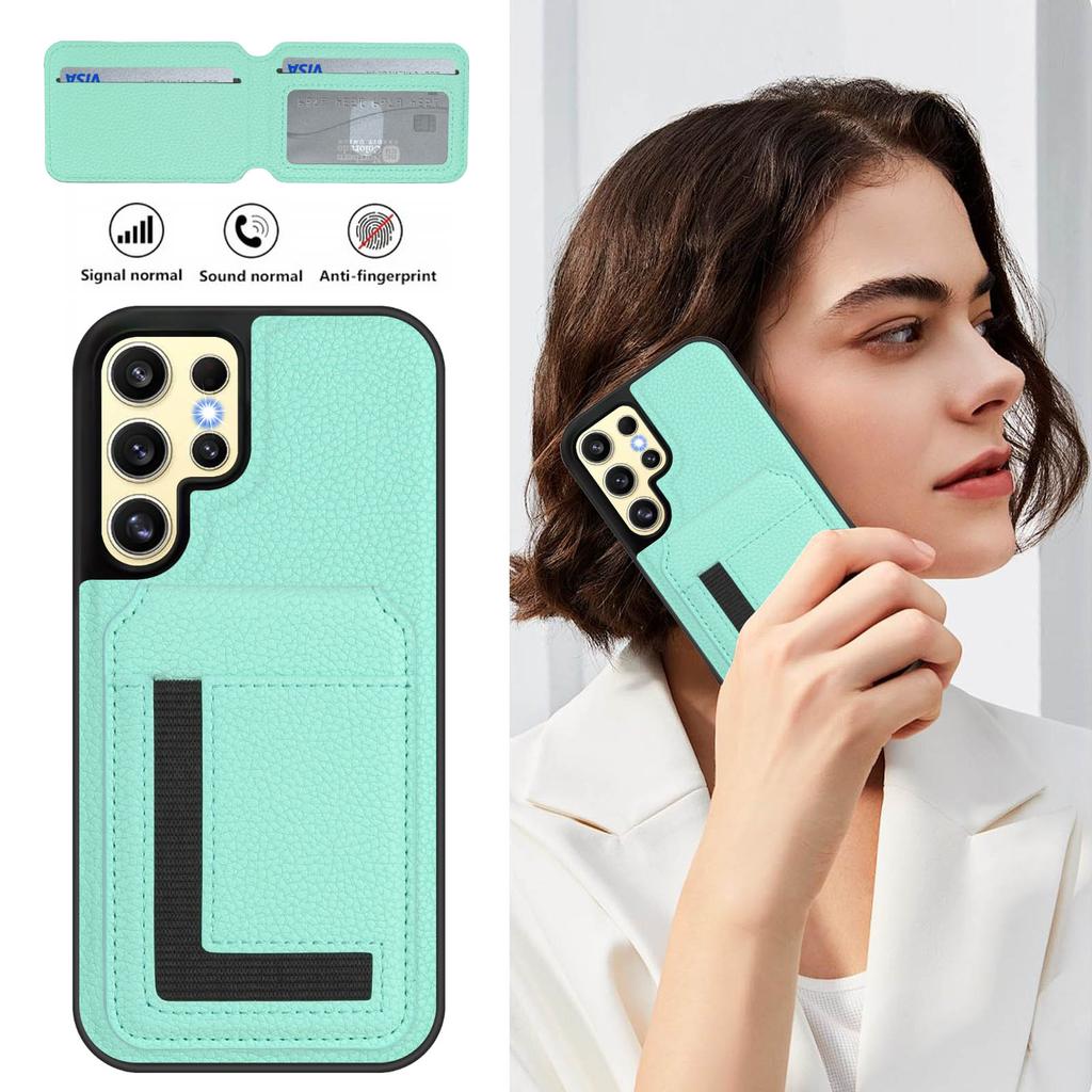 Magsafe 2-i-1 Avtagbart Plånboksfodral för iPhone 16 med Kortinnehavare Magnetiskt PU-läder Fodral med Lock Stativ Kreditkortsplatser för Samsung Galaxy S25 S24 S23